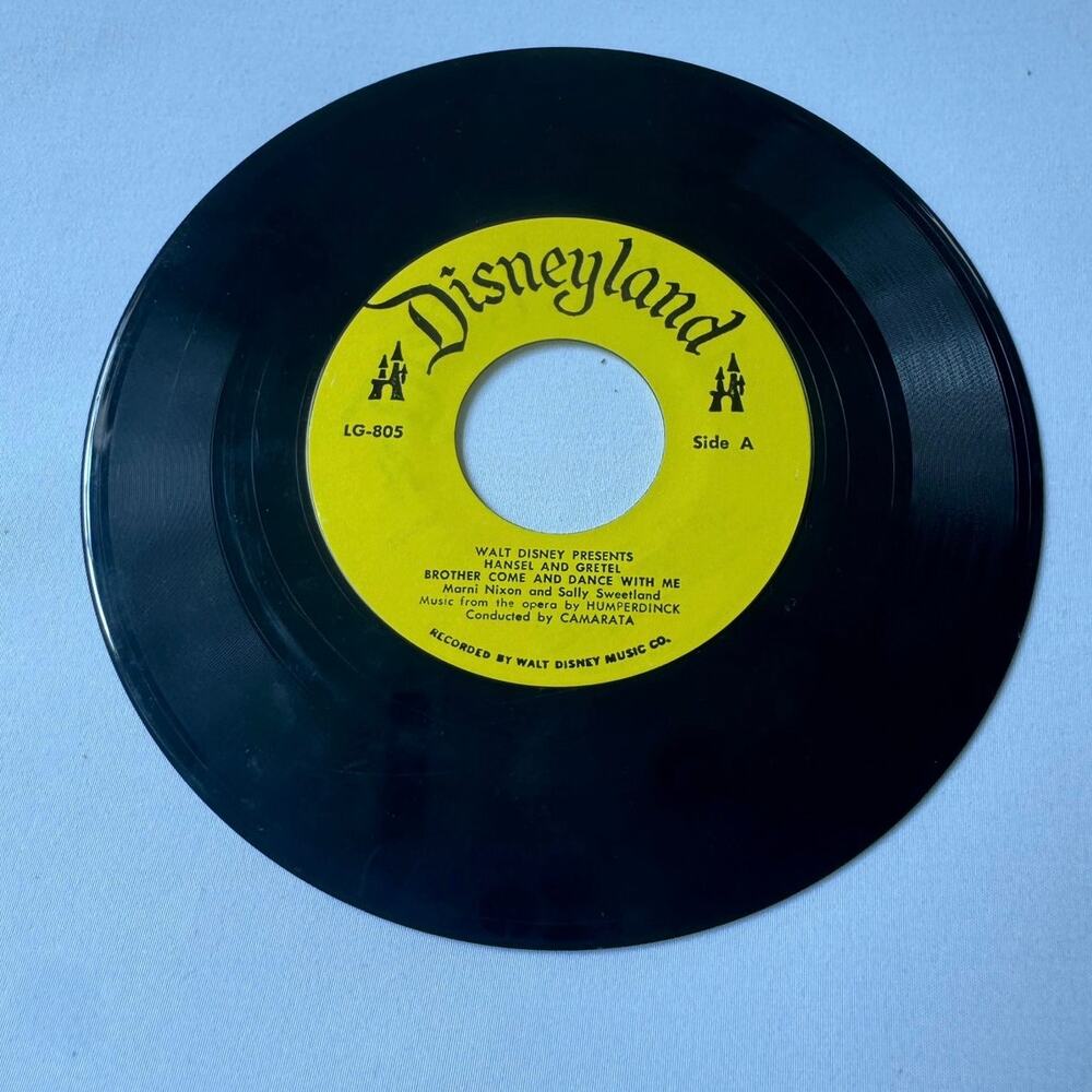 Vintage 1964 Hansel & Gretel 45 RPM Vinyl Record Disneyland LG-805 Castle Logo - Picture 7 of 8